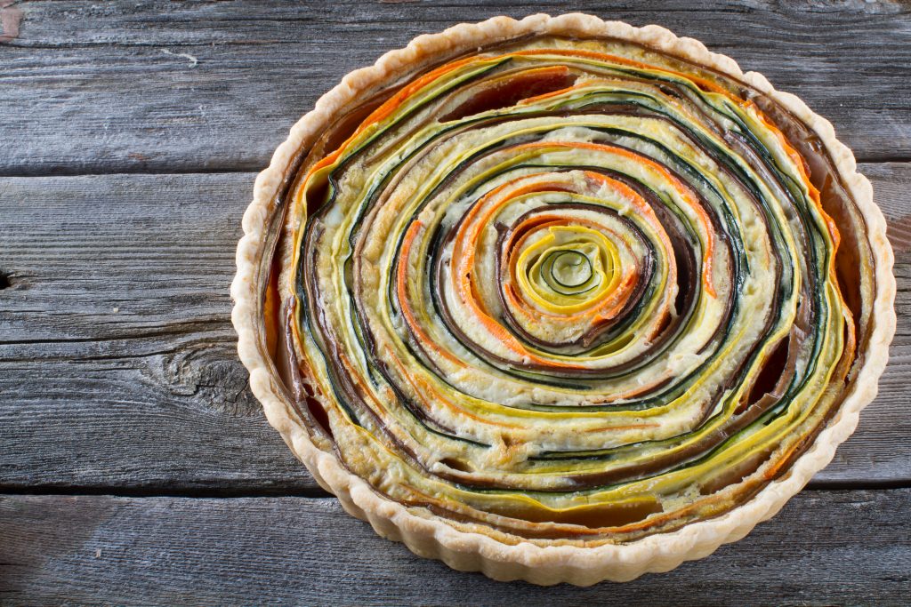 Vegetable Spiral Quiche 1